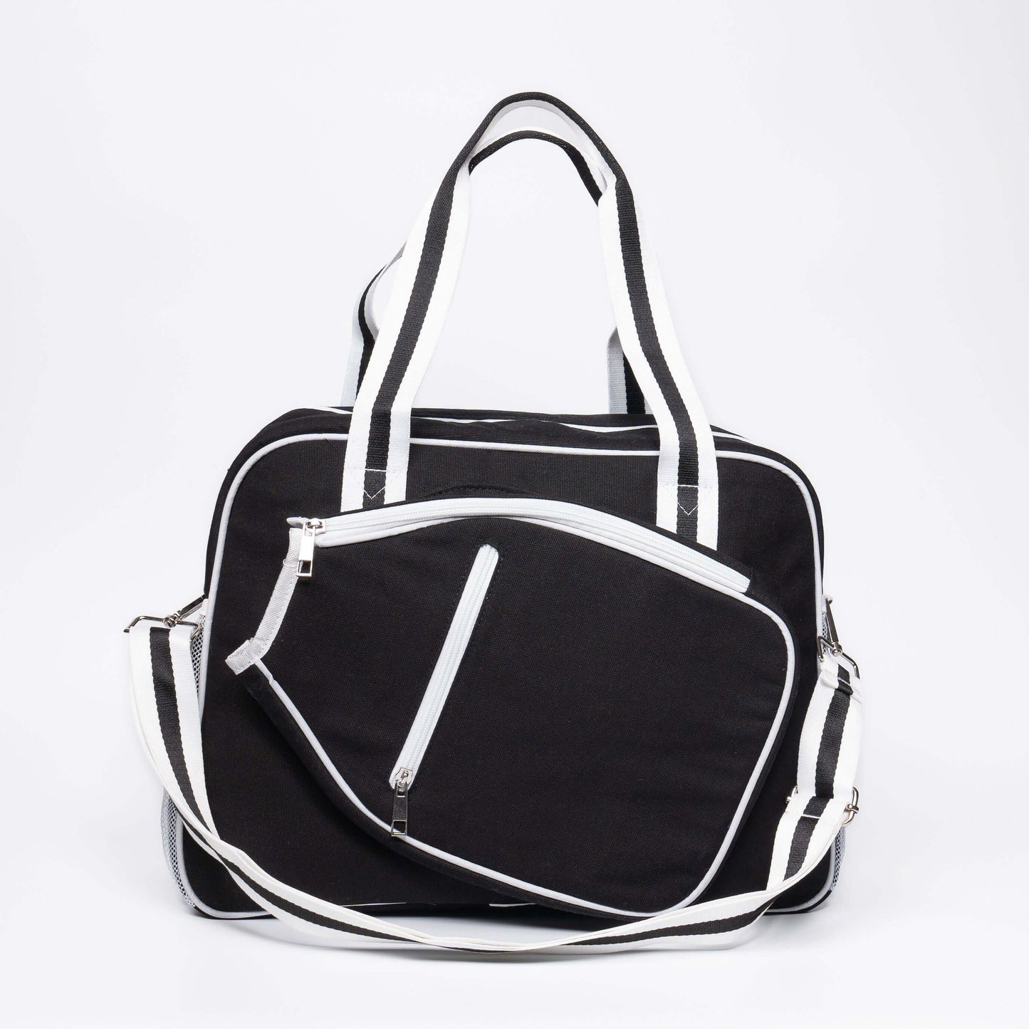 Front view of personalized pickleball shoulder bag with custom name by ClaycoSports