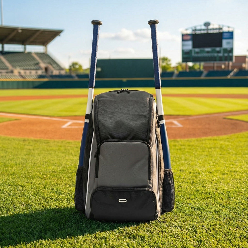 Baseball Backpack Black and Gray