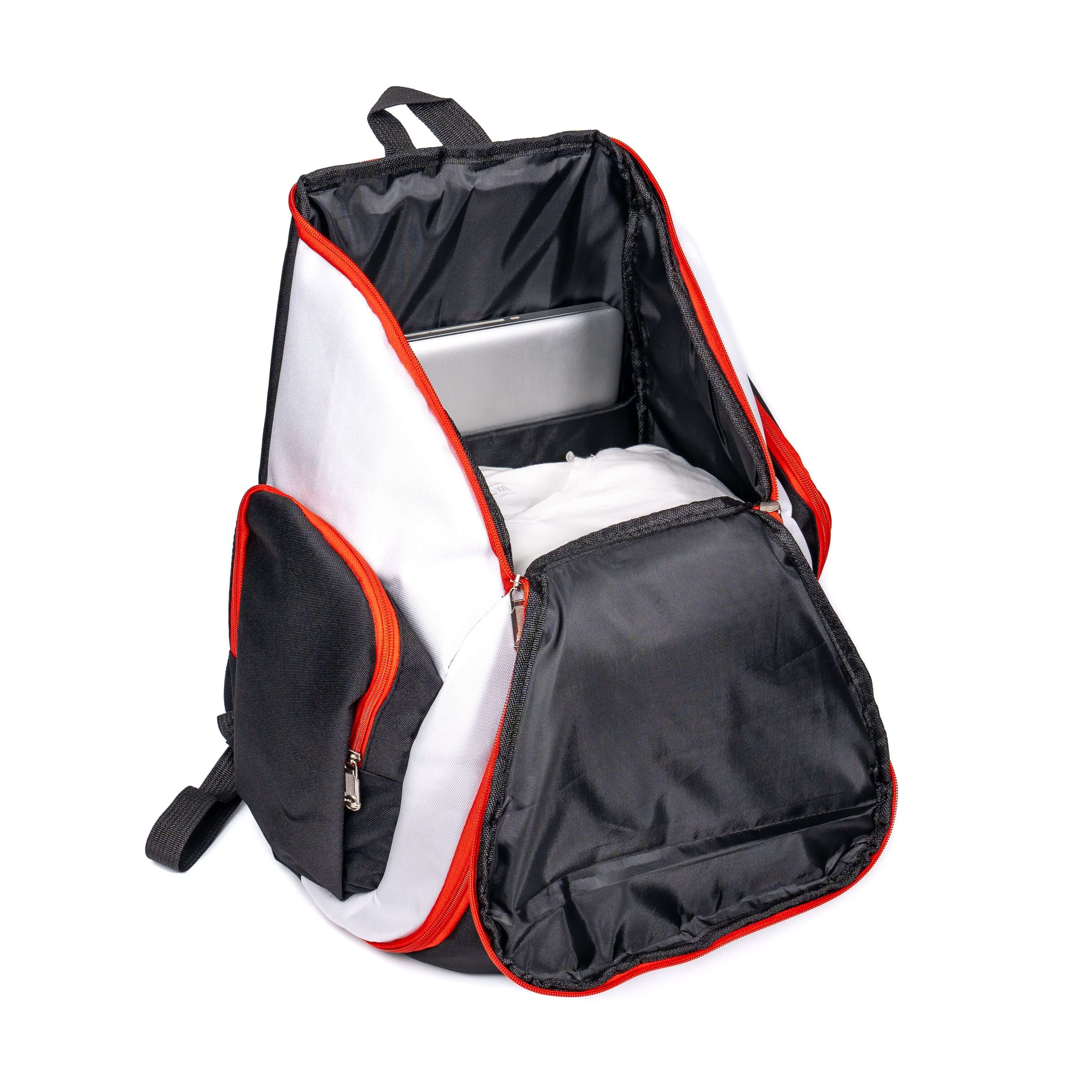 Interior view displaying ample storage space for sports gear in the Y Series Backpack